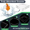 Weecent 8 Pack Acrylic Coasters DIY Cocktail Napkin Holder Clear