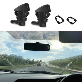PACLVIO 2PCS Front Windshield Washer Nozzles, Wiper Washer Nozzle, Car Windshield Wiper Washer Water Jet Spray Nozzle Compatible with Chevy, Pontiac G6 Saturn Aura, Replace #55079049AA 68260443AA
