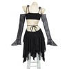 MEOWCOS Women's Gothic Camisole Dress A-line Goth Dress Spider Web