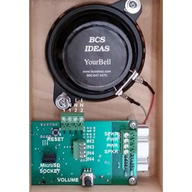 YourBell MP3 Door Chime, Programmable DoorBell, Cherry Unfinished. Made In The USA By BCS Ideas Corporation.