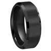 CROWNAL 4mm 6mm 8mm Black Ceramic Wedding Band Ring Men