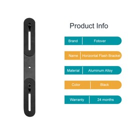 Fotover Dual Flash Bracket Holder with Double 1/4'' Screw Mount for Photography Studio Video Light Stand DSLR Camera Flash Speedlite