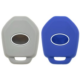 REPROTECTING Silicone Rubber Key Fob Cover Compatible with Subaru Crosstrek Forester Impreza Legacy Outback Tribeca WRX STI XV Crosstrek Ascent (2008-2023) (Blue/Grey)