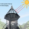 LIFTATAPA LED Solar Powered Lighthouse, 360 Degree Rotating Lighthouse Lamp,