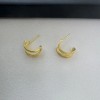Unbranded Elegant Geometric C Shape Stud Earrings for Women