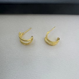 Unbranded Elegant Geometric C Shape Stud Earrings for Women