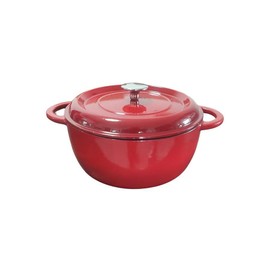 Enameled Dutch Oven with Lid,Dual Handles，Oven Safe up to 500° F or on Stovetop，Use to Marinate, Cook, Bake, Refrigerate，Red