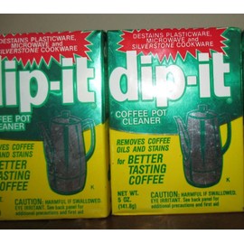 Dip-It Lot of 2 VTG Dip It Coffee Pot Destainer 5oz For Better Tasting Coffee Sealed