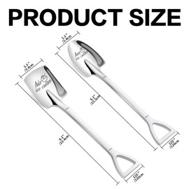 1 Pair Wedding Gifts for Her and Him Ice Cream Spoons, Stainless Steel Coffee Spoon Christmas Valentines Day Wedding Gifts for Couple Lovers