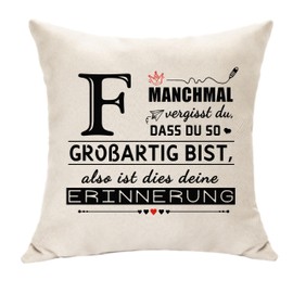 Somemal Forget That You Are So Great, So Is This Your Memory Cushion Cover with F Letter Gifts for Girls Boys Women Men Daily Positive Affirmations Gifts (F)