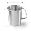 Lacor - 62745 - Messbecher, Flüssigkeitsmessgerät, Edelstahl, BPA-frei, 9 cm,