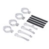 Motorcycle Headlight Mounting Bracket 39 to 41mm Bright Silver Surface