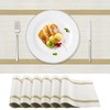 PullinTimes Set of 6 place mats, washable PVC, heat resistant,