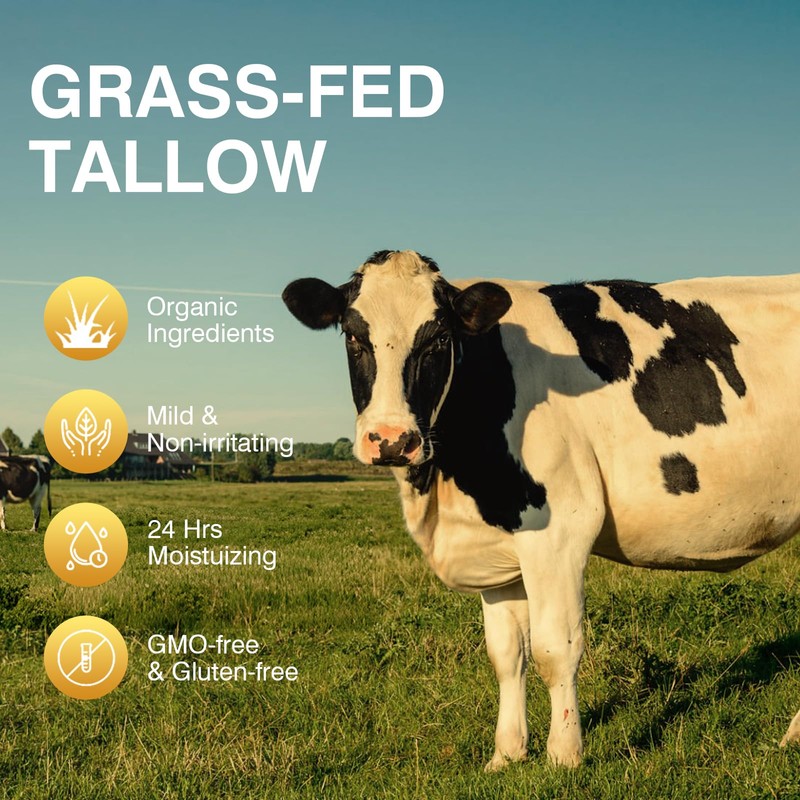 MROUVIK Beef Tallow, Beef Tallow for Skin, Beef Tallow Moisturizer,