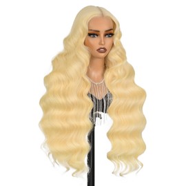 AGJVTKX 613 13x6 Lace Front Wig Human Hair 200 Density Blonde Wig Human Hair 613 Hd Lace Frontal Wigs 13x6 Blonde Body Wave Lace Front Wigs Pre Plucked 34Inch