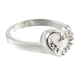 Ringmasters Sweetheart with a Cubic Zirconium LDS CTR Ring Choose the Right Faith Ring | Keepsake LDS Jewelry