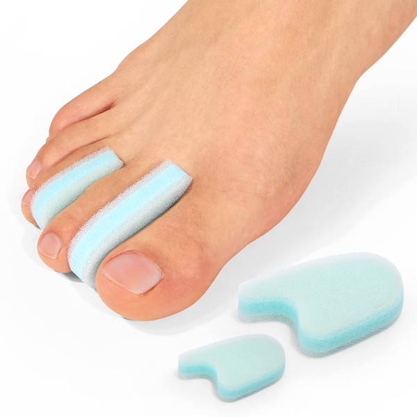 Kimihome 12 Packs Foam Toe Separator，Toe Gasket-Redress Overlapping Toes, Prevent Friction and Release Pressure, Relieve The Pain Caused by Bunions