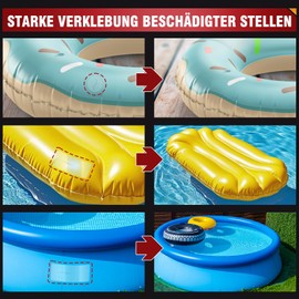 Bellifluous Pool Repair Kit, Pool Patches, 60 ml Pool Film Repair Kit for Swimming Pool, Inflatable Bed, Air Mattress, Kayaking, Pool Glue for Quick Repair of Inflatable Items