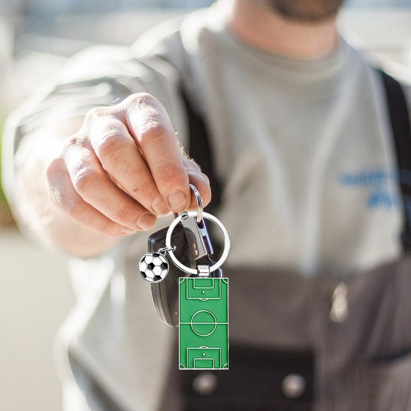 KOQAIIZ Pack of 2 football keyrings, multicoloured