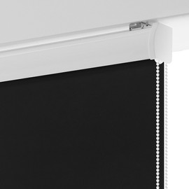 (37" W x 72" L, Black) JDALL Corded Roller Blinds for Windows, Blackout Waterproof Fabric, Thermal Insulated, UV Protection, Window Shades for Living Room, Office, Bathroom, Easy to Install