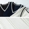 ZUEVI School Vest, Girls' Uniform Vest, Student, V-Neck, Loose Knit,