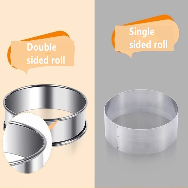 Walquicks 6Pcs Crumpet Rings, Stainless Steel 4 Inch English Muffin