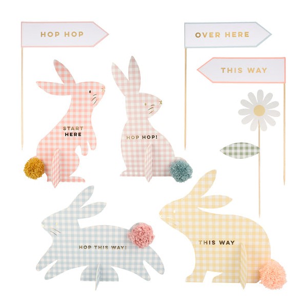 Meri Meri Easter Egg Hunt Kit | Gingham Bunnies