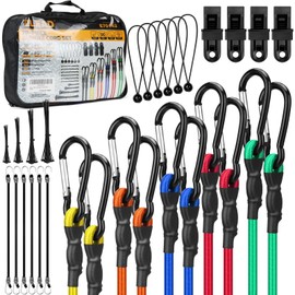 28Pcs Bungee Cords with Hooks