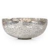ANDALUCA Mercury Glass Decorative Silver Metallic Finish Bowl