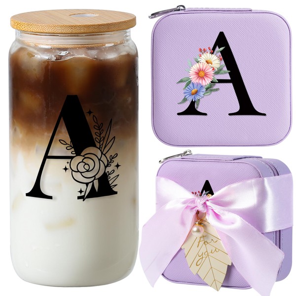 AYGXU christmas gifts for women, glass cups with lids and
