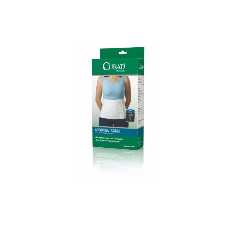 CURAD Tri-Panel Abdominal Binder, Size S/M (30" to 45" Waist),