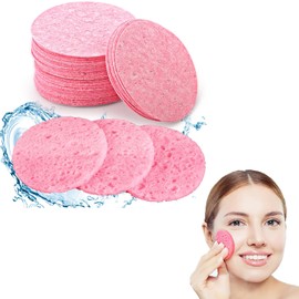 JCUGSBS Pack of 30 Compressed Face Sponges Reusable Natural Beauty Spa Make Up Sponge Face Cleansing Exfoliating for Daily Skin Care and Make Up Remover Face Cleansing