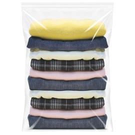 Rainmae 20PCS 5 Gallon Extra Large Zip Lock Bags,6.3 mil Large Clear Ziplock Bags 40×60cm Reclosable Storage Bag for Coats,Bulky Clothes,Bath Towels and Organizing