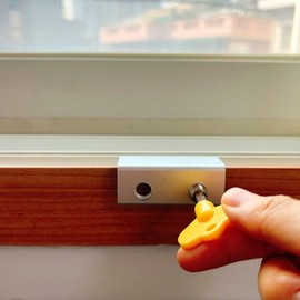 2-Hole Sash Window Lock, Door Stopper, Window Frame Protector Locking Device 3ea