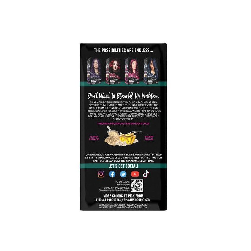 Midnight Jade No Bleach Green Semi-Permanent Hair Dye Kit