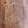 Hexagon 3 Pocket Valet Tray Router Templates, Clear Acrylic Template,
