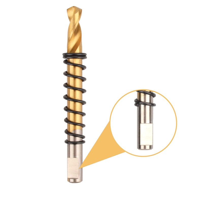 NUIBBYED 5-Piece Center Drill Set, Titanium Plated Guide Drill, Compatible