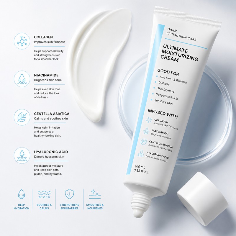 Collagen Moisturizing Face Cream for Daily Hydration – Vitamin E