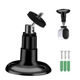 2 Pack Security Camera Universal Mounting Bracket,Indoor/Outdoor Wall Bracket, Adjustable Metal Wall Mount Compatible with Arlo Pro/Pro 2/Pro 3/Pro 4/Ultra/Ultra 2/Wyze Cam Outdoor/Pan (Black)