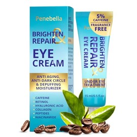 Abrillantador Bajo Ojos Para Ojeras — 4 En 1 Con Niacinamida, 5% Cafeína, Retinol Y Péptidos - Crema Para Ojos Anti Envejecimiento Para Reducir Arruga