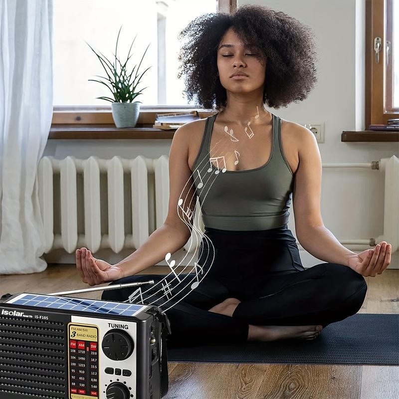 2024 New Solar Emergency Radio, AM/FM Digital Speaker With LED