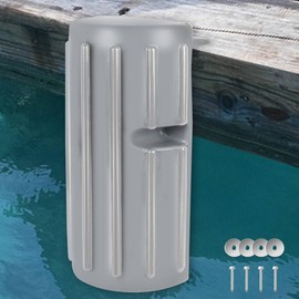 ORLANG Dock Bumper Fender, Inflatable Dock Protection for Edging, Marine Dock Fender Bumper with Stainless Steel Mounting Hardware - Grey