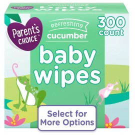 Parent's Choice Cucumber Scent Baby Wipes, (Choose Your Count) - 300 Count
