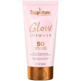 Coppertone NEW Coppertone Glow with Shimmer 50 SPF Sunscreen Lotion-LOT of 3