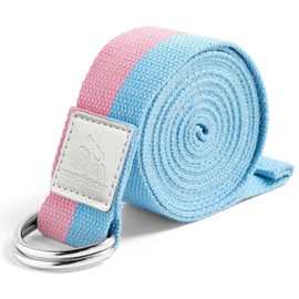 METEOR Essential Yoga Strap, Yoga Belt, Stretch Band, Extra Thick D-Buckles, Yoga Straps for yoga, pilates, rehab, therapy, stretching, posture correction