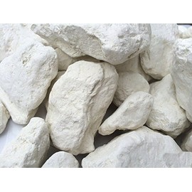 WHITE clay chunks natural for eating (food), 450 g