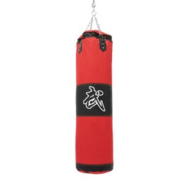LyeXD Punching Bag for Adults,3.9ft Unfilled 44lbs Heavy Punching Bag Hanging Boxing Bag w/Boxing Gloves,PU Heavy Boxing Bag Set Muay Thai Bag for Kickboxing,Red (Unfilled)
