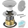 Sogmeter Chrome Plated Tub Drain Kit with Hair Catcher, Premium