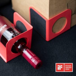 rati Nook Trunk Organizer Blocks – Car Storage Organizer with Adjustable Dividers and Dual Grip Pads – Works on Carpeted or Plastic-Lined Trunks – SUV, Sedan, Truck (Red)