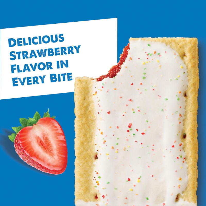 Pop-Tarts Toaster Pastries, Breakfast Foods, Kids Snacks, Frosted Strawberry (12